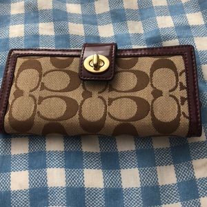 Coach checkbook wallet